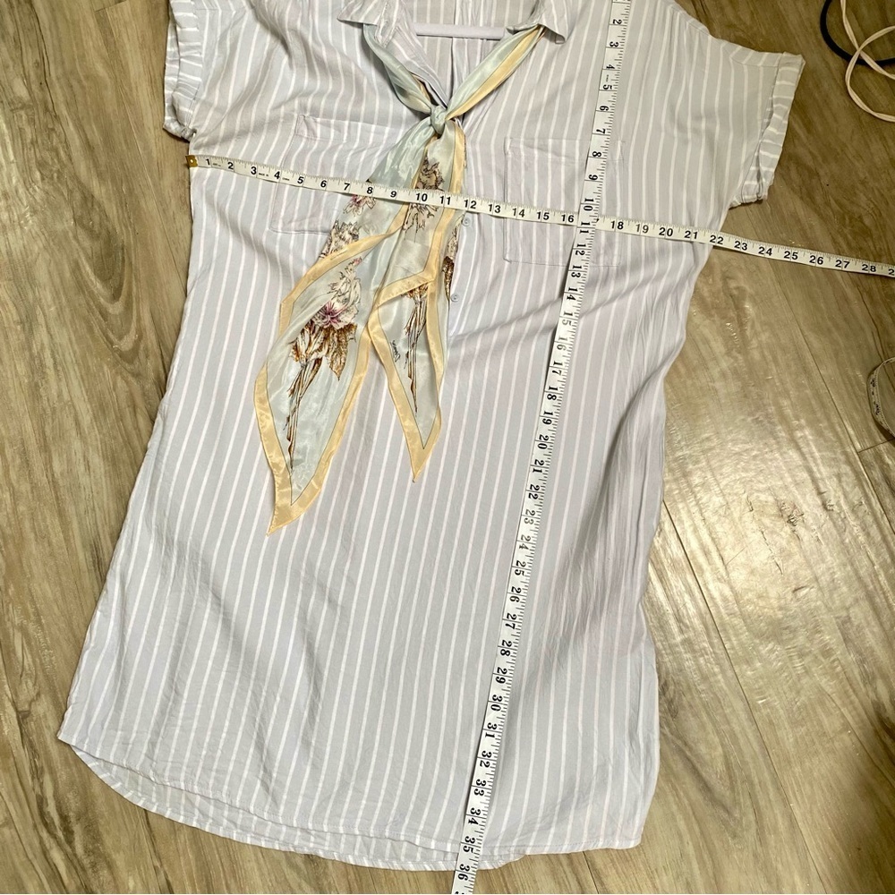 Comfy stripe Market summer boho dress w resort vacay cruise vibe - Picture 2 of 10